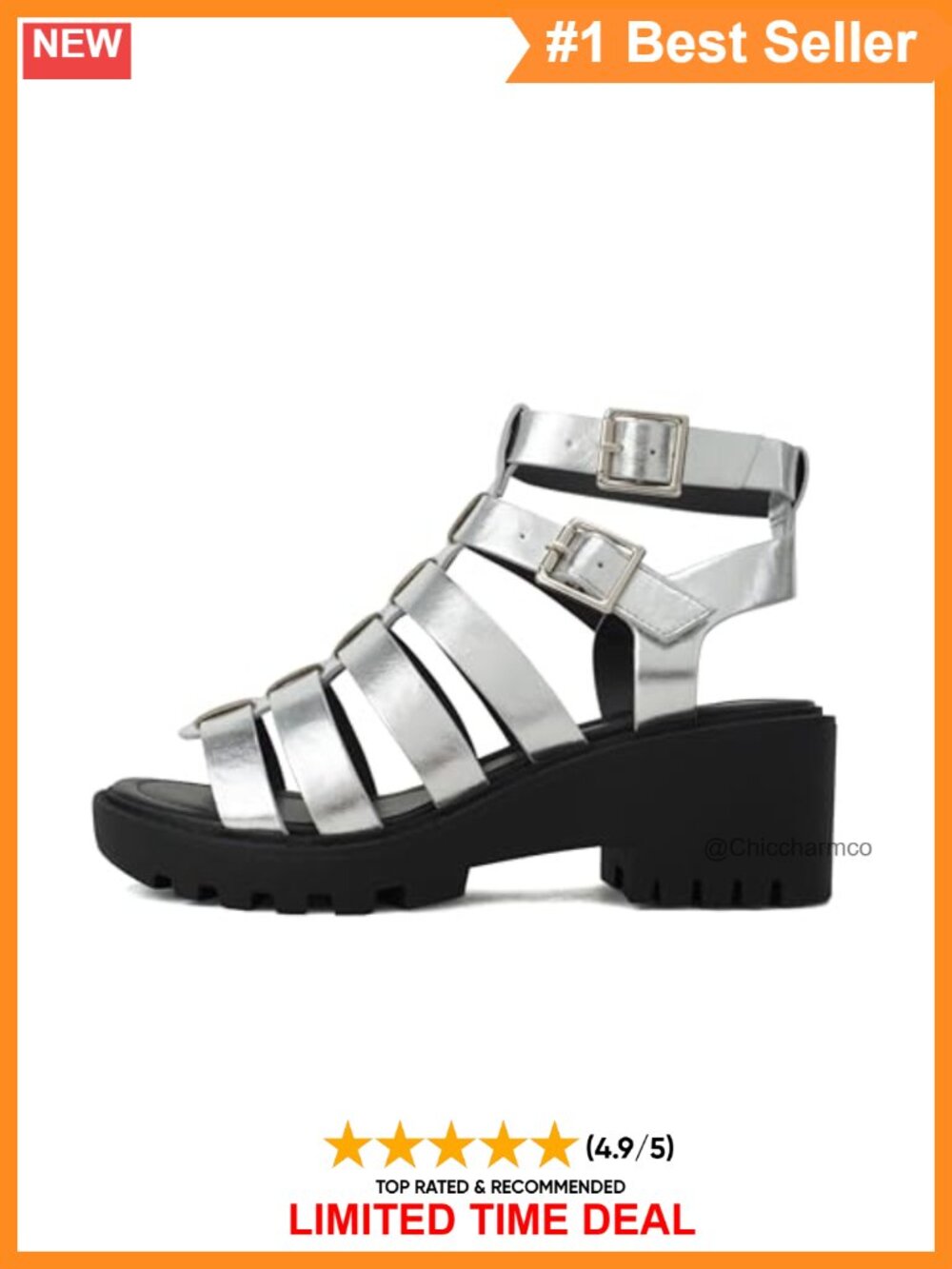 Soda Rebirth Open Toe Fisherman Multi Strap Lug Sole Block Heeled Sandals